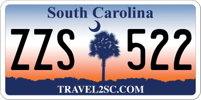 SC license plate ZZS522