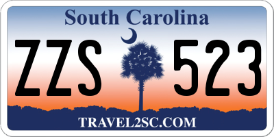 SC license plate ZZS523