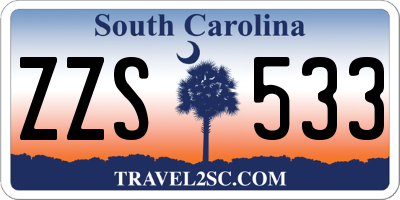 SC license plate ZZS533