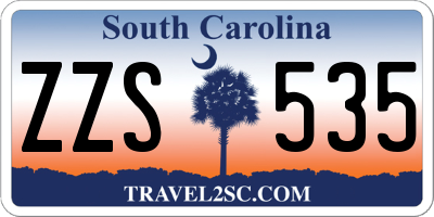 SC license plate ZZS535