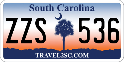 SC license plate ZZS536