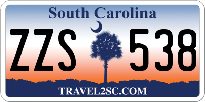 SC license plate ZZS538