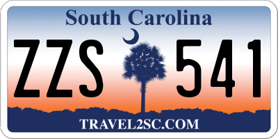 SC license plate ZZS541