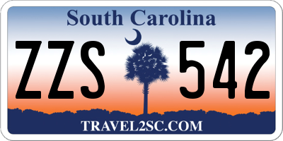 SC license plate ZZS542