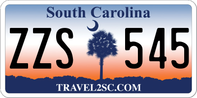 SC license plate ZZS545