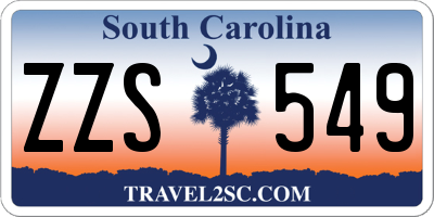 SC license plate ZZS549