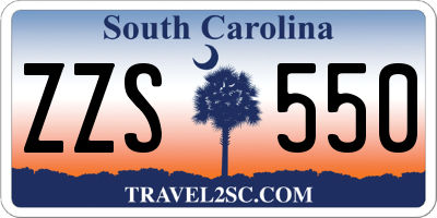 SC license plate ZZS550