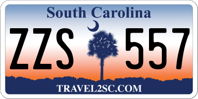 SC license plate ZZS557