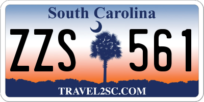 SC license plate ZZS561