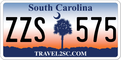 SC license plate ZZS575