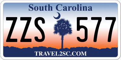 SC license plate ZZS577