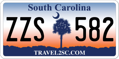 SC license plate ZZS582