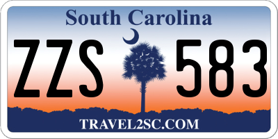 SC license plate ZZS583