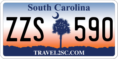SC license plate ZZS590