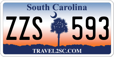 SC license plate ZZS593