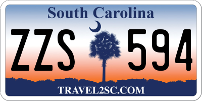 SC license plate ZZS594