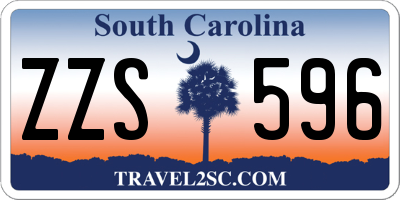 SC license plate ZZS596