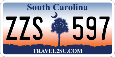 SC license plate ZZS597