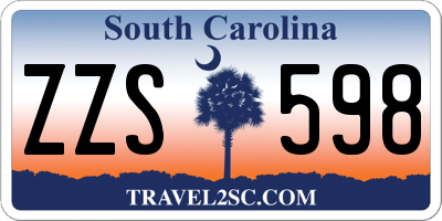 SC license plate ZZS598