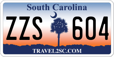SC license plate ZZS604
