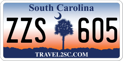 SC license plate ZZS605