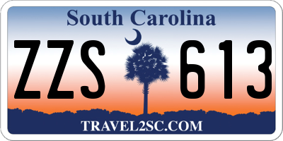 SC license plate ZZS613