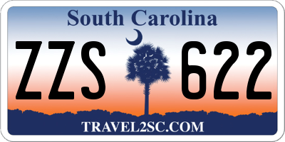 SC license plate ZZS622