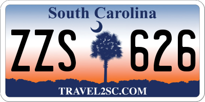 SC license plate ZZS626