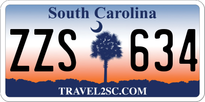 SC license plate ZZS634