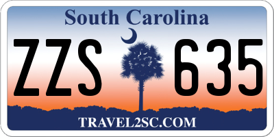 SC license plate ZZS635