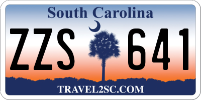 SC license plate ZZS641