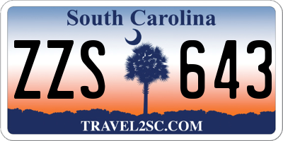 SC license plate ZZS643