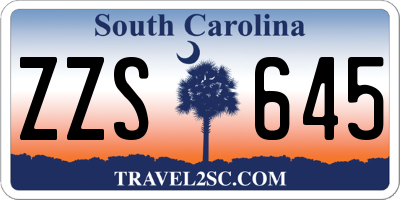 SC license plate ZZS645