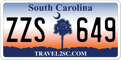 SC license plate ZZS649