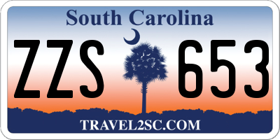 SC license plate ZZS653