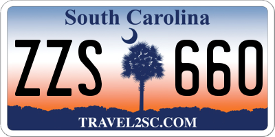 SC license plate ZZS660