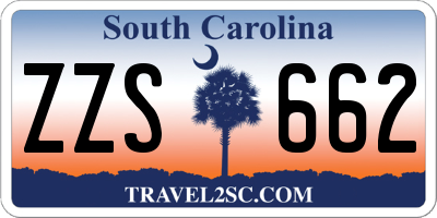 SC license plate ZZS662