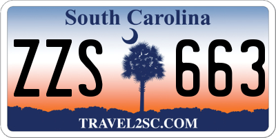 SC license plate ZZS663