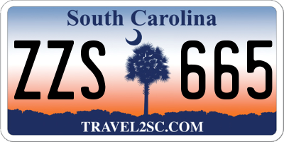 SC license plate ZZS665