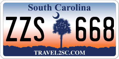 SC license plate ZZS668