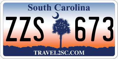 SC license plate ZZS673