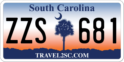 SC license plate ZZS681