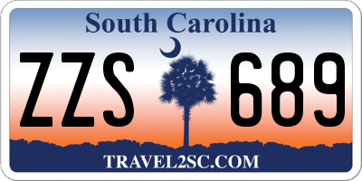 SC license plate ZZS689