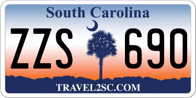 SC license plate ZZS690