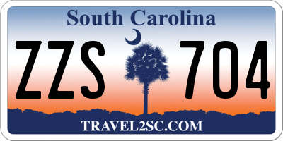 SC license plate ZZS704