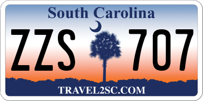 SC license plate ZZS707