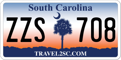 SC license plate ZZS708