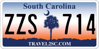 SC license plate ZZS714