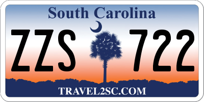 SC license plate ZZS722