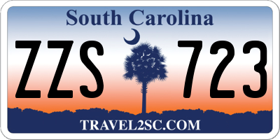 SC license plate ZZS723